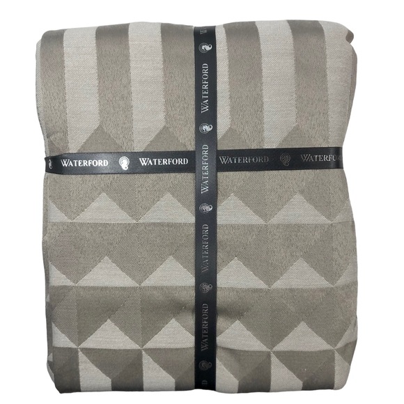 WATERFORD For The Bath Diamond Shower Curtain Color Platinum New in Package - Picture 7 of 8